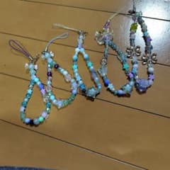 ハンドメイド ビーズストラップ 9本セットのサムネイル