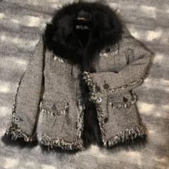 春菊様専用 ファー付きツイードジャケットのサムネイル