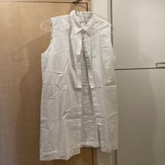 MOUSSY ホワイト ノースリーブシャツワンピース Fのサムネイル