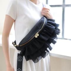 ♡*読様 MARY QUANT ティアードシアー ボディバッグ（ブラック） ♡*読様 MARY QUANT ティアードシアー ボディバッグ（ブラック