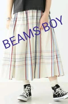 ◆未使用◆ ☆BEAMS BOY☆ ビッグ タータン チェック スカートのサムネイル