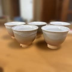 未使用品　萩焼　茶器揃 湯呑み 5客セットのサムネイル