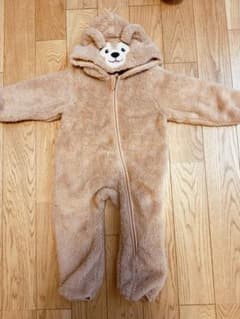 【美品・公式】ディズニー ダッフィー くま フリース カバーオール 90cmのサムネイル