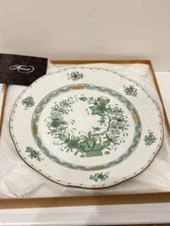 ヘレンド (HEREND) インドの華グリーン プレート 25cm - メルカリ