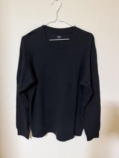 UNIQLO ソフトタッチクルーネックT Mサイズ　ブラック　新品未使用のサムネイル