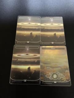MTG unfinity 平地 ギャラクシーfoil3枚 拡張Foil1枚のサムネイル