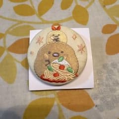 刺繍缶バッジコレクション　とんかつのサムネイル