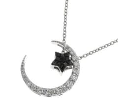 ポンテヴェキオ ムーンスターネックレス/ダイヤ&ブラックダイヤ0.37CT星月 m11140010509_1.jpg?1714350358