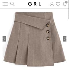 GRLインパン裏地付きアシンメトリーミニスカート[tu725]のサムネイル
