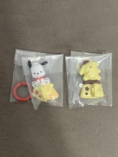 サンリオキャラクターズ キーリングハンガーポチャコ、ポムポムプリン2個セットのサムネイル