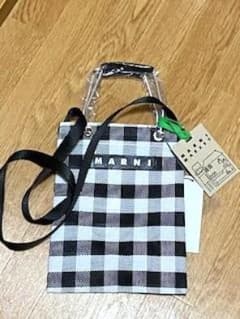 新品マルニ マーケット FLOWER CAFE アルミハンドル 2Wey バッグ