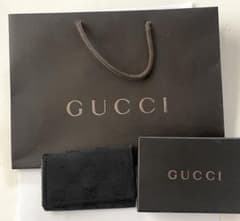 GUCCI グッチキーケース6連シェリーライン黒ブラックキャンバス| Buyee