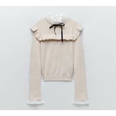 ★ZARA（ザラ)★コントラストニットセーターのサムネイル