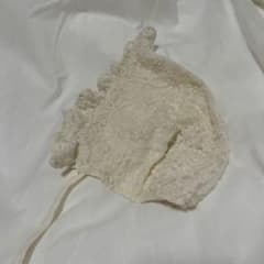 ベビー用 レース ボンネット ホワイトのサムネイル