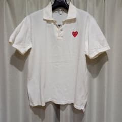 COMME des GARÇONS PLAY ホワイトポロシャツ L - メルカリ