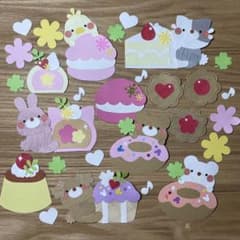 スイーツ アルバム 動物 保育 クラフトパンチ メッセージカード - メルカリ