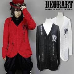 【Deorart ディオラート】ダメージニット ロング丈 カスタム風 Vカーデのサムネイル