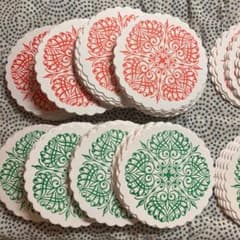紙のコースター90枚セット レトロのサムネイル