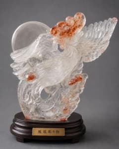 天然石 鳳凰彫刻 置物 台座付き 天然石 鳳凰 彫刻 置物 台座付き - メルカリ