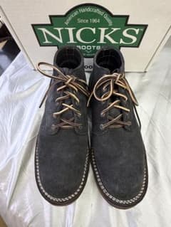 NICKS BOOTS 4inch ox ブラックラフアウト　8.5E