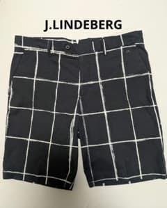 【タイムセール】J.LINDEBERG チェック柄 ショートパンツ