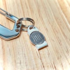 【100円玉専用コインホルダー】（ホワイト）3個入り キーホルダー 小銭入れのサムネイル