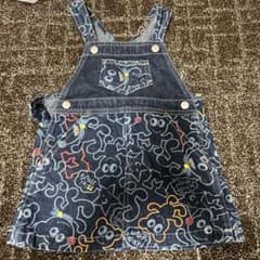 ミキハウス デニム ジャンパースカート 総柄のサムネイル