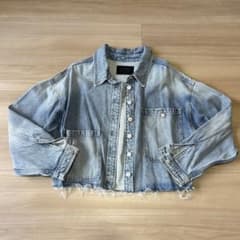 ALLSAINTS クロップドデニムジャケット レディースSサイズのサムネイル