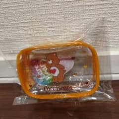 【タグ付新品未使用】ケアベア クリアミニポーチ オレンジ gigo限定