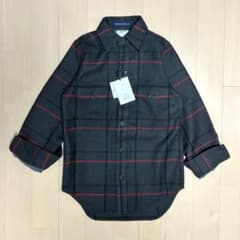 未使用タグ付き☆マディソンブルー CPOシャツ ウール シルク チェック 