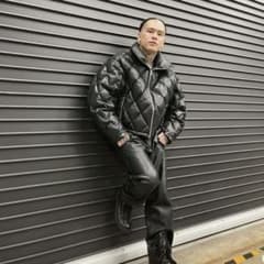 BREATH FAUX LEATHER QUILTING DOWNJACKET - メルカリ