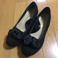 パンプス 黒 ヴェリココ 24cm ワイド 美品のサムネイル