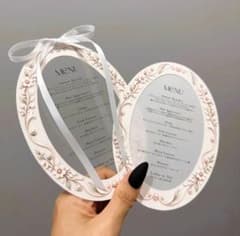 オーバル×クリアペーパートレーシングペーパーメニュー表 結婚式 ペーパーアイテムのサムネイル