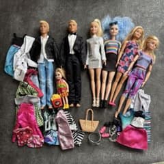 Barbie バービー 人形 まとめ売り ドール 服 小物 セットのサムネイル