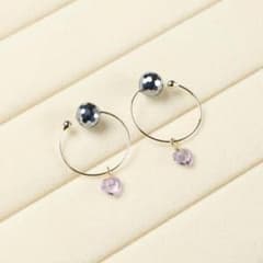 Sato Style Lymphatic Care Beauty Cuff Ear Cuff Terahertz Ore & Amethyst