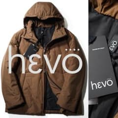 新品【 HEVO 】イーヴォ/中綿入り撥水フーデッドジャケットコート 50 