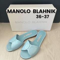MANOLO BLAHNIK マノロブラニク サンダル 光沢 36-37 - メルカリ