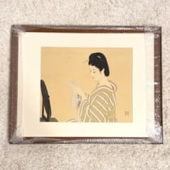 志村立美の饗宴「湯上り」凛とした麗しの女性像外寸美人木版画 志村立美の饗宴「湯上り」凛とした麗しの女性像外寸美人木版画 - メルカリ