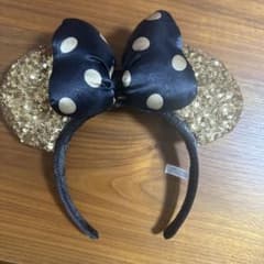 (美品)ミニーマウス風スパンコールカチューシャ　ディズニーのサムネイル
