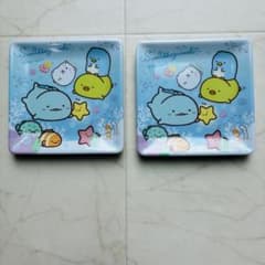 [Set of 2] Sumikko Gurashi Melamine Mini Plates (Sea Design, Square Plates)