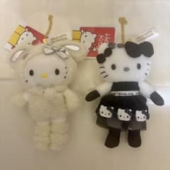 HELLOKITTY ハローキティ展限定 ぬいぐるみ 雪うさぎ モノトーンドレス