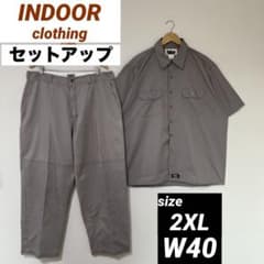 INDOOR セットアップ 2XL W40 チカーノ ワークシャツ&ダブルニー INDOOR セットアップ 2XL W40 チカーノ ワークシャツ&ダブルニー