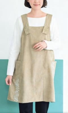 新品 サロペット風コーデュロイエプロン 保育士 幼稚園 学研のサムネイル
