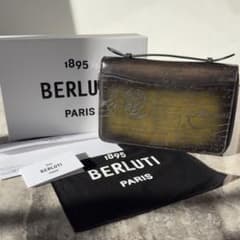 特注 定価35.5万円 ベルルッティ イタウバワイド スクリットレザー 長財布 特注 定価35.5万円 ベルルッティ イタウバワイド スクリットレザー 長