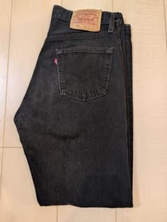 【USA製 96年製】Levi's 501 後染めブラックデニム W30 L30のサムネイル