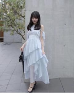 dazzlinライトブルー ティアードシフォンワンピース dazzlinライトブルー ティアードシフォンワンピース - メルカリ