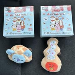 BT21 Dreamy Sweets 봉제인형 배지 코야&타타