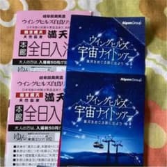 ウイングヒルズ　宇宙ナイトツアー　入浴券 2枚のサムネイル