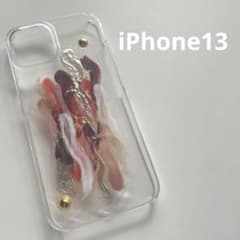 iPhone 13 ＊ ニュアンス スマホカバー ＊ ハンドメイドのサムネイル