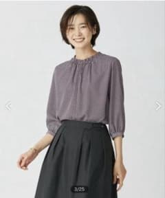 千鳥プリント スリットフリルネック カットソー　M J.PRESSのサムネイル